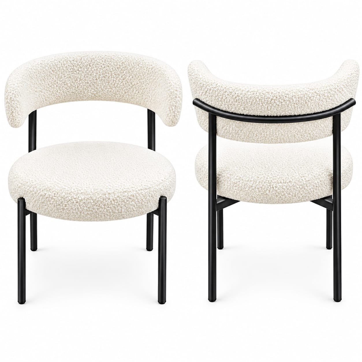 Cream Boucle Sofa rental Abu Dhabi